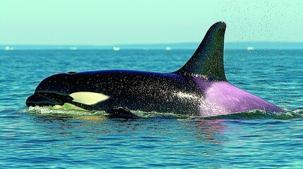 Majestic Orca Whale in its Ocean Habitat