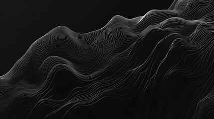 Abstract wavy lines on a dark background