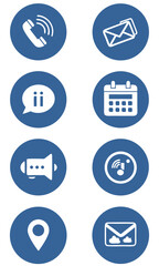 Business communication icons flat design
