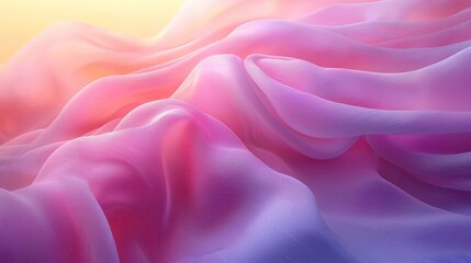 Obraz premium Soft, flowing, pink and purple fabric drapes