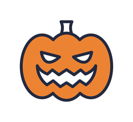 ハロウィンのかぼちゃのアイコンイラスト / ベクター