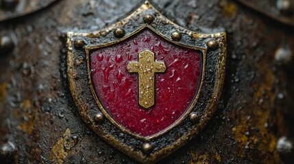 Faith's Fortress: A Crimson Shield of Belief