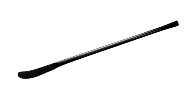 A sleek and modern hockey stick shines, ready for the intense game on the ice rink