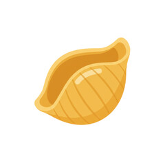 A vibrant, detailed illustration of a pasta shell on a plain background, ideal for culinary use