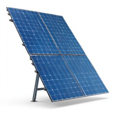 Solar panel array angled on a stand