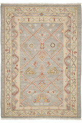 Modern Uzbek Kilim with Neutral Diamond Motifs