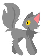 Silver tabby cat drawing