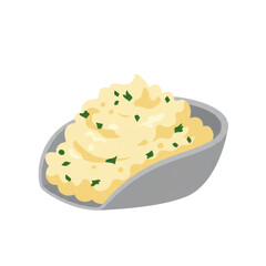 Creamy mashed potatoes served in a bowl with herbs, perfect for festive meals