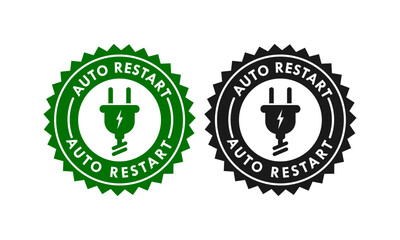 Auto restart design logo template illustration