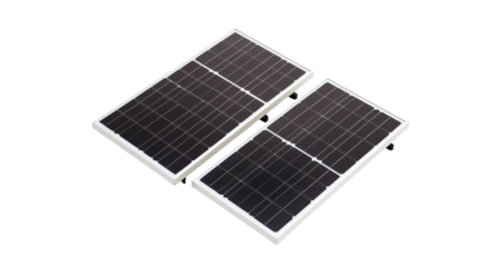 Two solar panels for clean energy generation and environmental sustainability