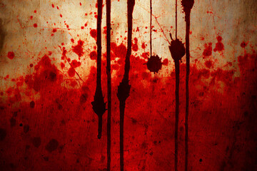 Blood Texture Background. Texture of  Concrete wall with bloody red stains.