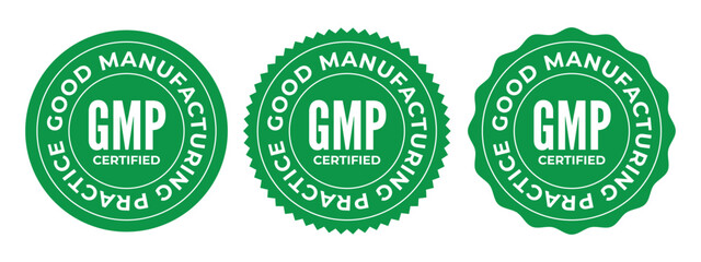 GMP Certified Good Manufacturing Practice Vector Seal Set