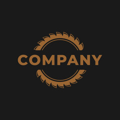 saw blade logo design, symbol, icon, vector, industry, vintage, wood sawing logo, carpentry