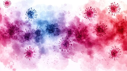 Abstract Watercolor Depiction of Viruses: A Pandemic Visualization