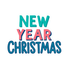 New Year and Christmas graphic advertising background