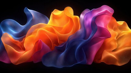 Abstract Colorful Fabric Swirls: A Symphony of Hues