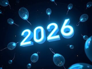 Fototapeta premium Happy New Year 2026