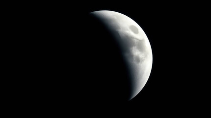 Naklejka premium Ai generated image of a crescent moon shines in the night sky during its phase