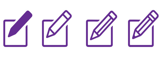 Edit icon vector. edit document sign and symbol. pencil