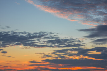 Beautiful Sky with Clouds at Sunrise
