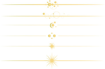 月と星の飾り線セット