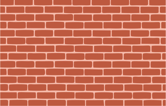 Seamless Pattern of Rustic Red Brick Wall Texture