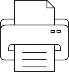 Modern and stylish printer vector illustration, printer editable line art vector icon design, Vector illustration of printer
