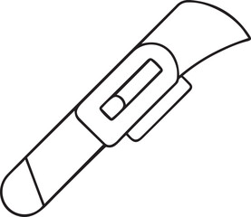 Simple and clean utility knife vector icon design, utility knife editable line art vector illustration, utility knife. high quality vector art
