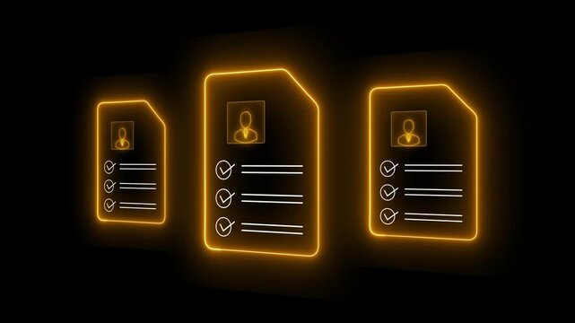 Human resource network on the transparent background. Training, performance management,  and recruitment. Motion graphics of human resource concept. 4k video animation.