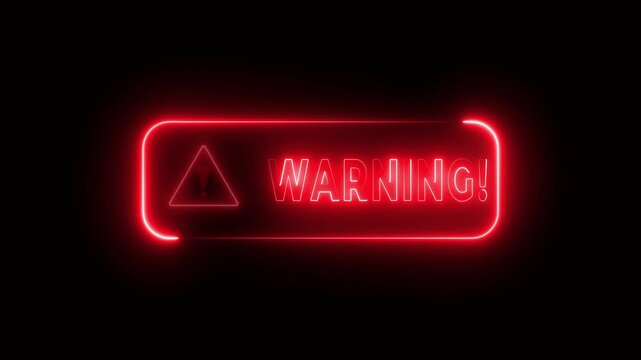 System hacked warning alert concept on the transparent background.  virus, spyware, scam or Malicious software. Cyber security and cybercrime. Motion graphics of warning concept. 4k video animation. 