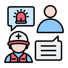 Emergency Communication Icon.