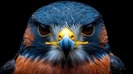 Majestic Hawk Close-Up: A Stunning Portrait of a Bird of Prey