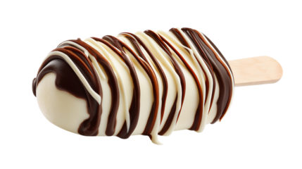 Delicious Ice Cream Bar with Chocolate and Vanilla Swirl