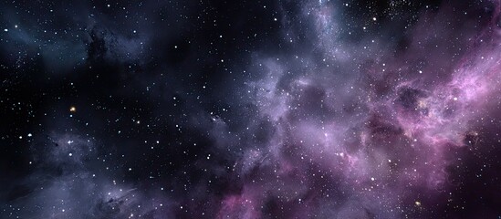 Fototapeta premium Swirling clouds of colorful nebulae and distant stars against the backdrop of deep space