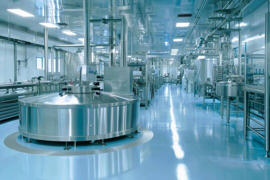 Modern industrial plant showcasing advanced machinery.