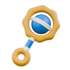 Naklejka premium Cute 3D Baby Elements and Toys Icon Newborn Essentials and Kids Play Object Gear Illustration Toddler Nursery Ornament Decoration Book