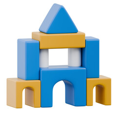 Naklejka premium Cute 3D Baby Elements and Toys Icon Newborn Essentials and Kids Play Object Gear Illustration Toddler Nursery Ornament Decoration Book