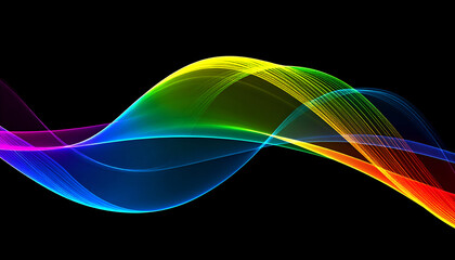 Naklejka premium Rainbow wave abstract background.