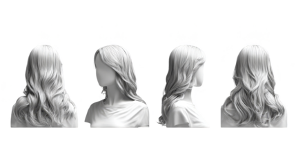 Exploring the diversity of hair types, curly, wavy, and straight textures in focus.
