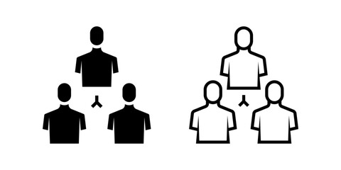 Team icon set. Minimalist Line Art Group of People Business Team Icon Illustration