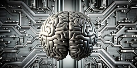 AI Neural Interface – Concept Art of Smart Digital Mind