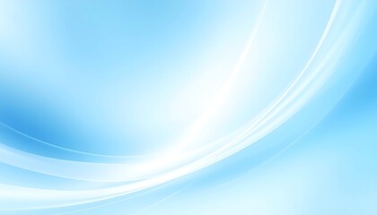 Fototapeta premium Light blue abstract background with smooth curves