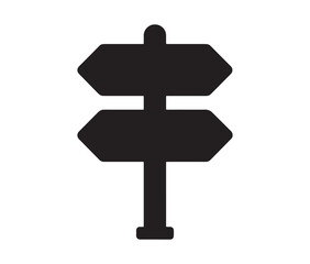 Minimalist signpost silhouette vector illustration.