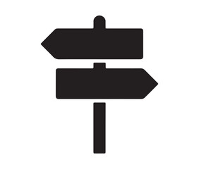 Minimalist signpost silhouette vector illustration.