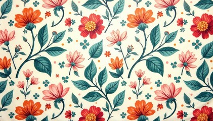 Elegant floral and foliage design, perfectly repeating for interior design applications , nature, fabric, surface