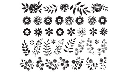 Cute Smiley Face Flower Vector Bundle