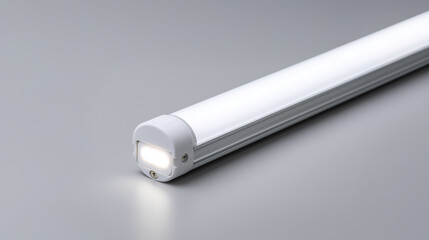 Close up of a modern LED tube light for energy efficient illumination