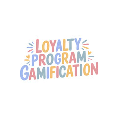 Fototapeta premium Loyalty Program Gamification Sticker Design