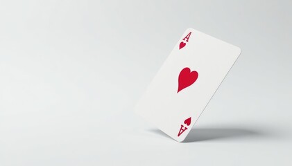 Obraz premium Side view of a flipped playing card against a white backdrop , queen, game, ace