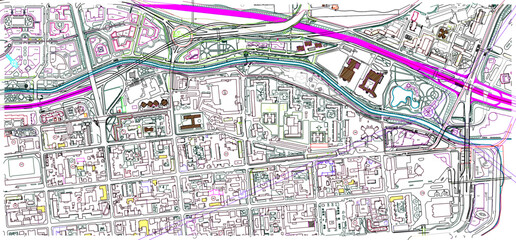 Obraz premium Historical Center of Krasnoyarsk AutoCAD file free download 